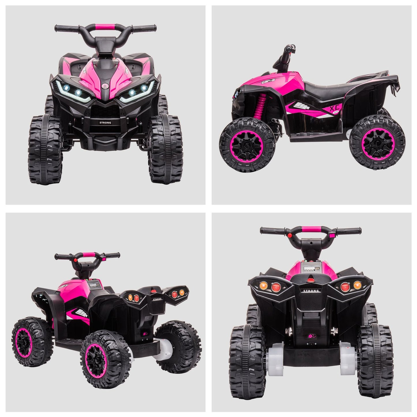 Electric quad bike for children with USB port and MP3 player, 3-5 years