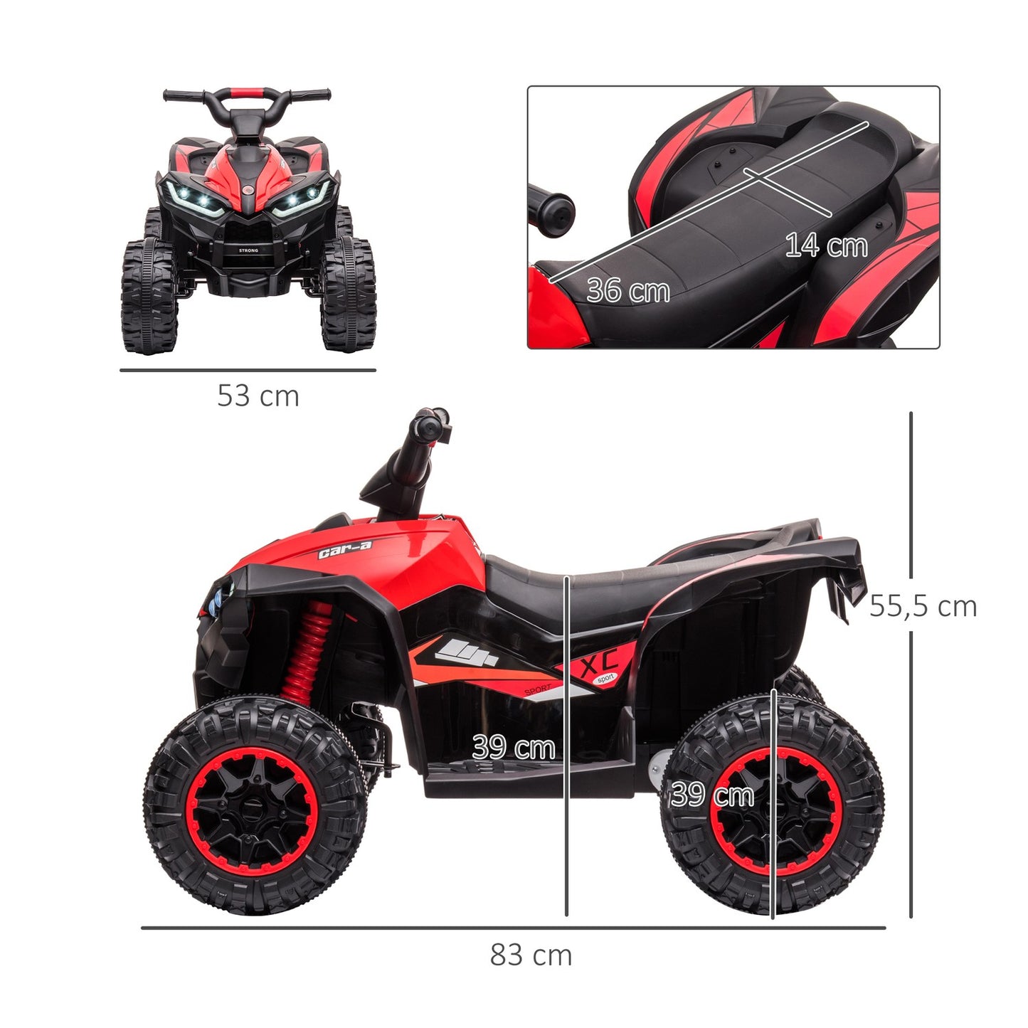Electric Quad for kids with USB, MP3 and dual motors