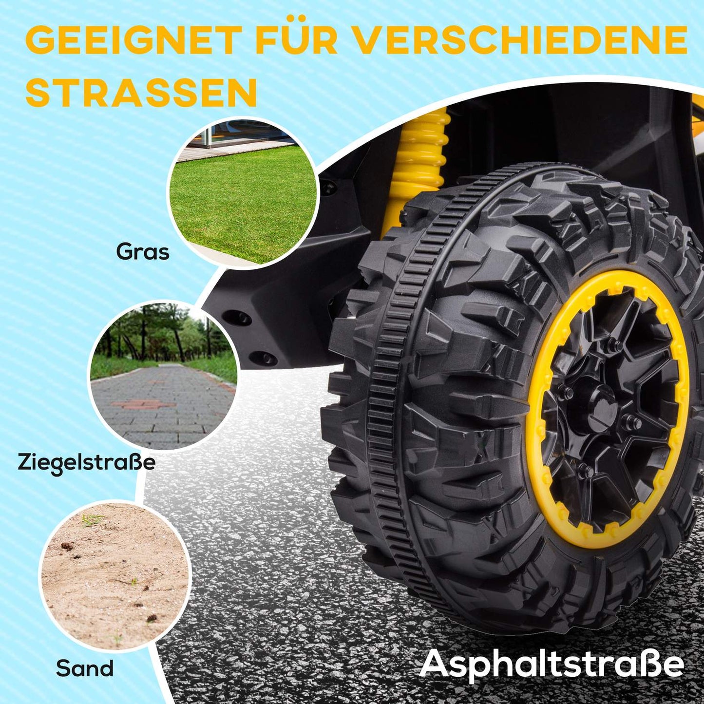 Electric quad bike for children with hill and MP3 player