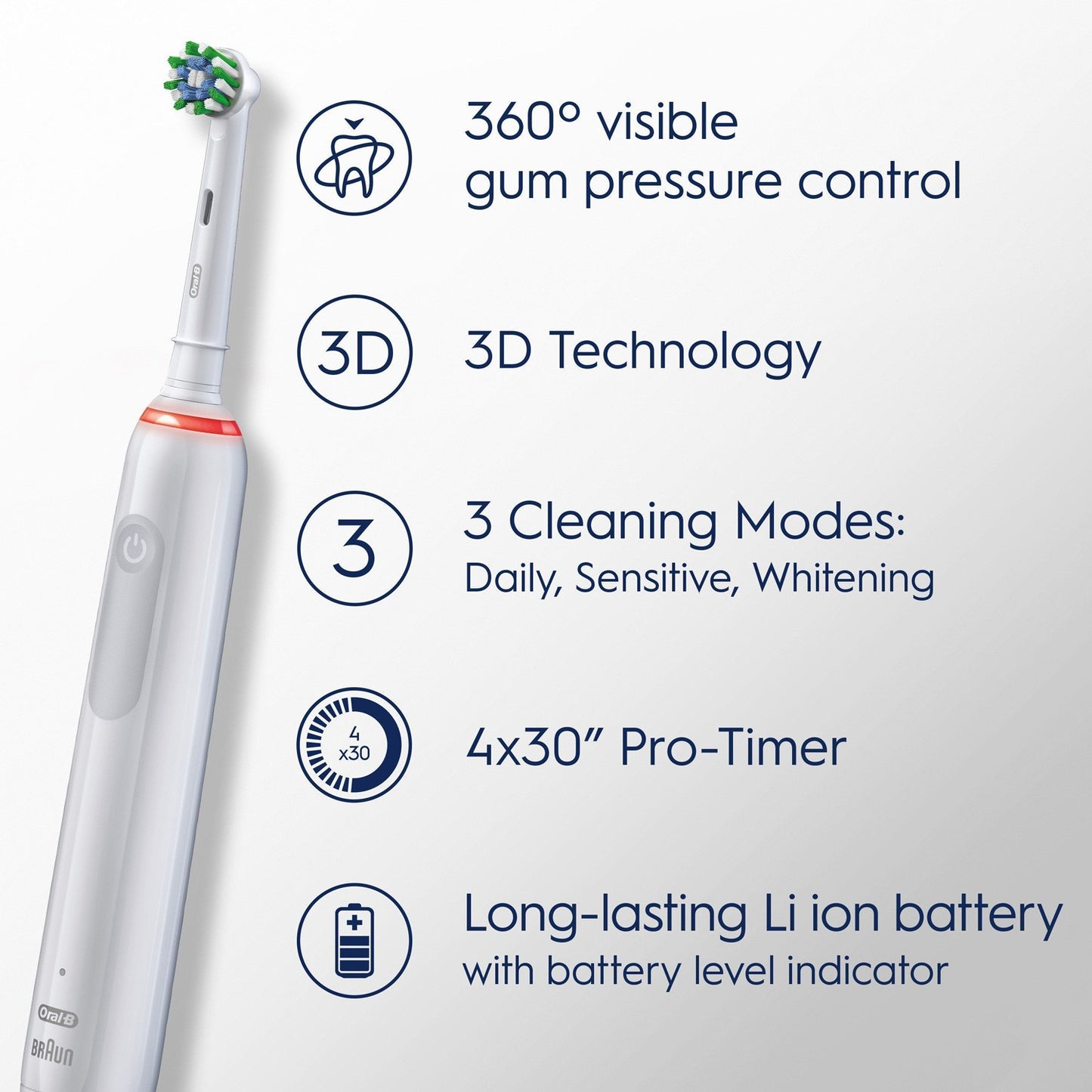 Electric toothbrush Pro3 White + Extra Refill