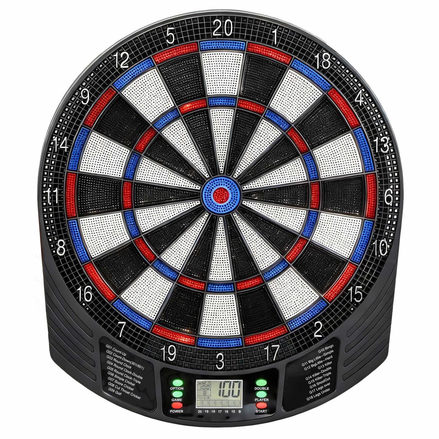 Electronic Dartboard, 1-8 Players, LCD Display, 6 Dart Sets