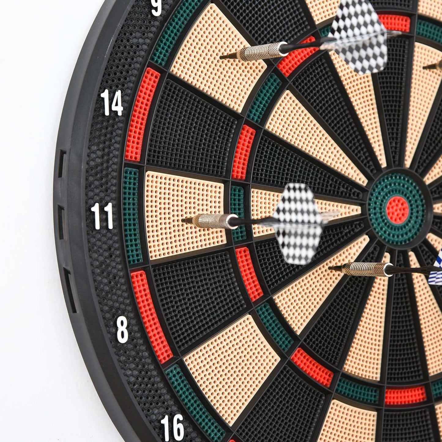Electronic dart board, 6 darts, 26 games, multi-colored