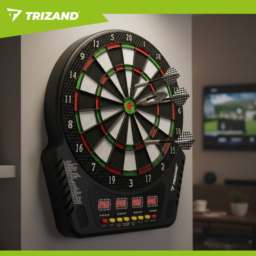 Electronic Dartboard Set, 4 LED Displays, 6 Darts