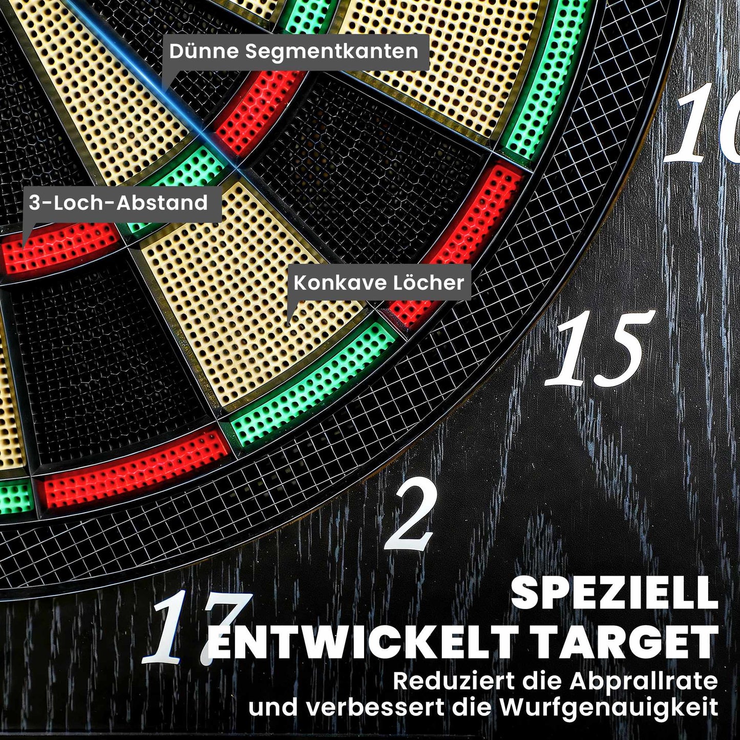 Electronic Dartboard with Cabinet, 25 Games, LED Display