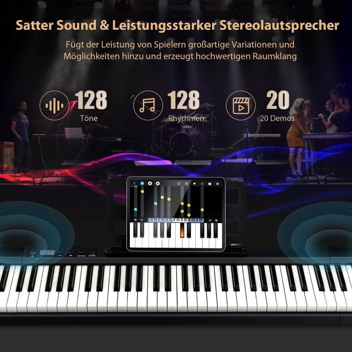 Electronic Keyboard 88 Keyboard Electric Piano Digital Keyboard Musical Instrument Set