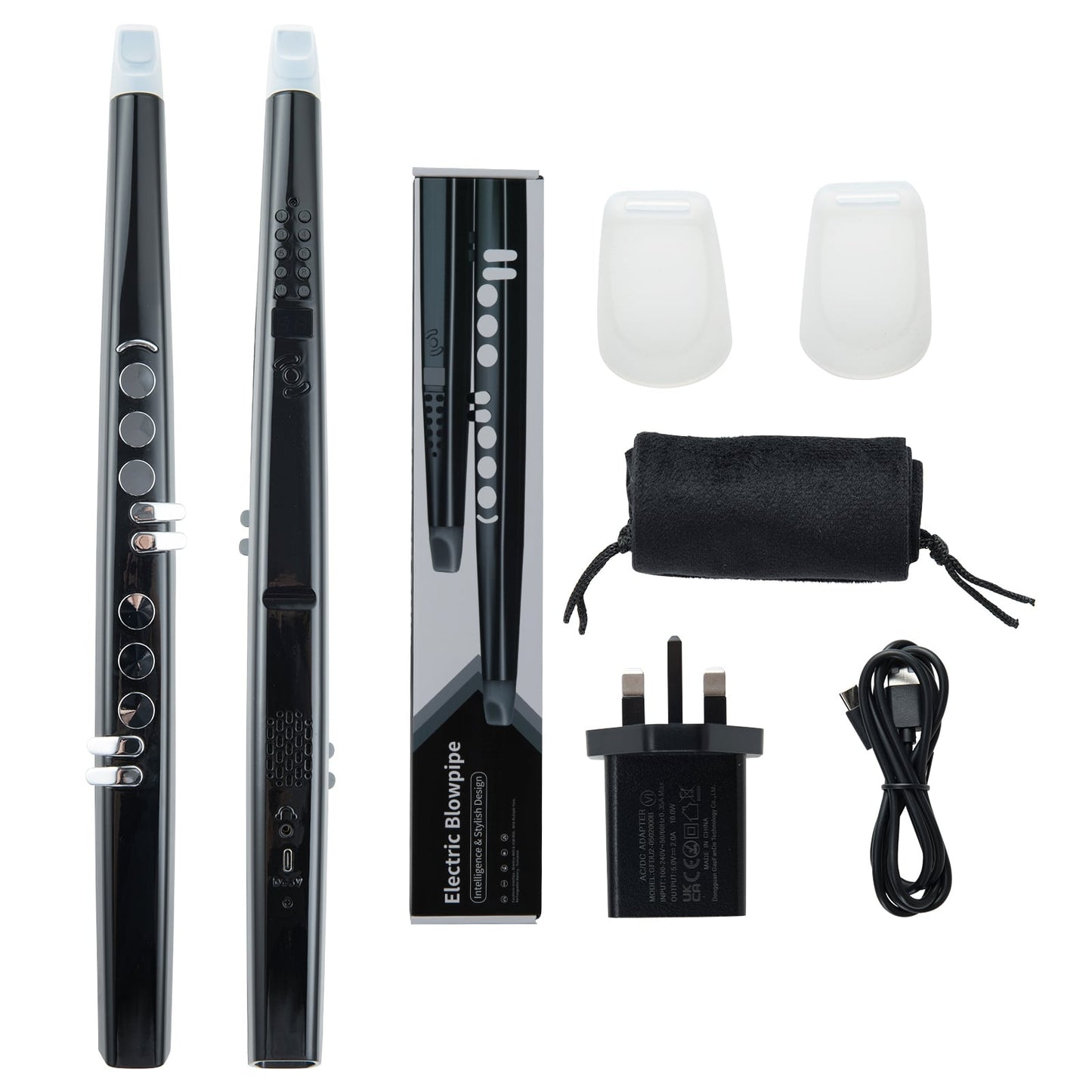 Electronic Wind Instrument, 13 Tones, 2 Fingerings, Black