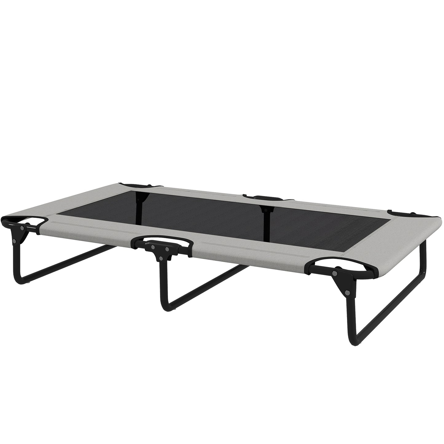 Elevated Dog Bed with Breathable Mesh, Large, Light Gray