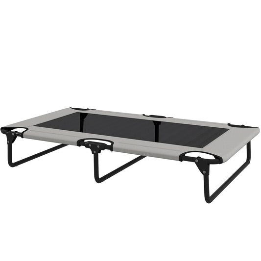 Elevated Dog Bed with Breathable Mesh, Large, Light Gray