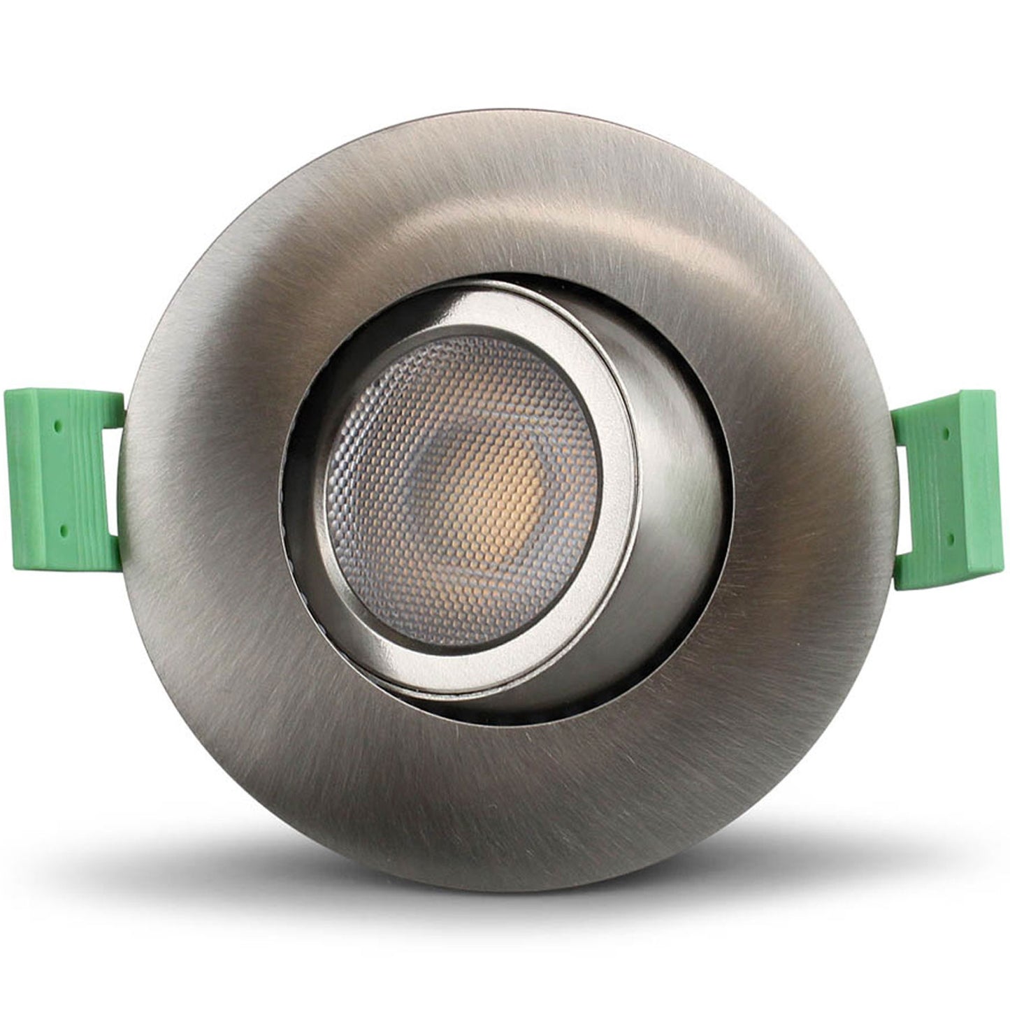 Ellen Recessed downlight Dim-to-Warm 520lm IP65 1-pack Brushed steel