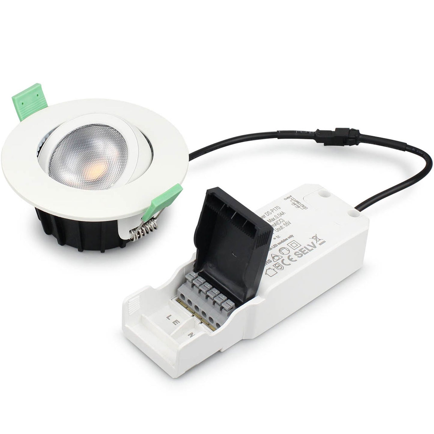 Ellen Recessed downlight Dim-to-Warm 520lm IP65 3-pack White