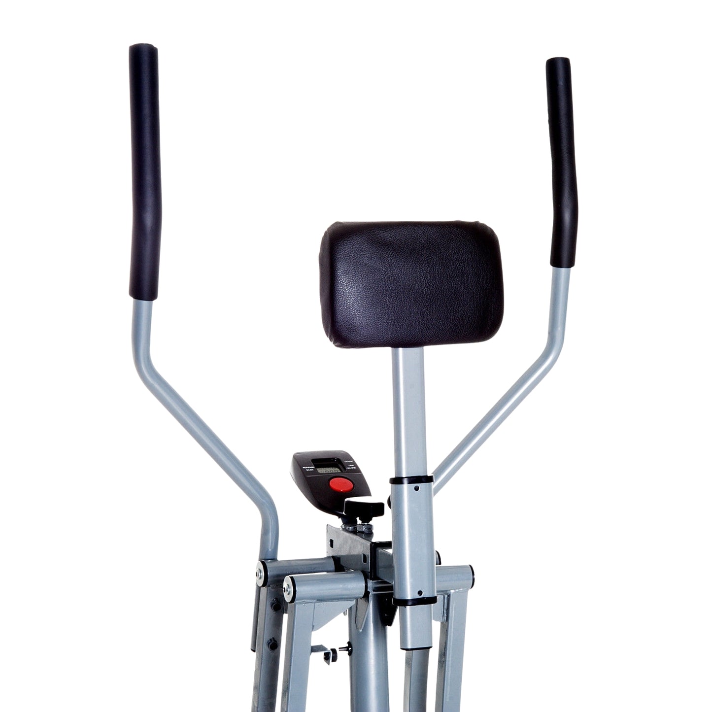 Elliptical cross trainer - steel, silver, with LCD screen