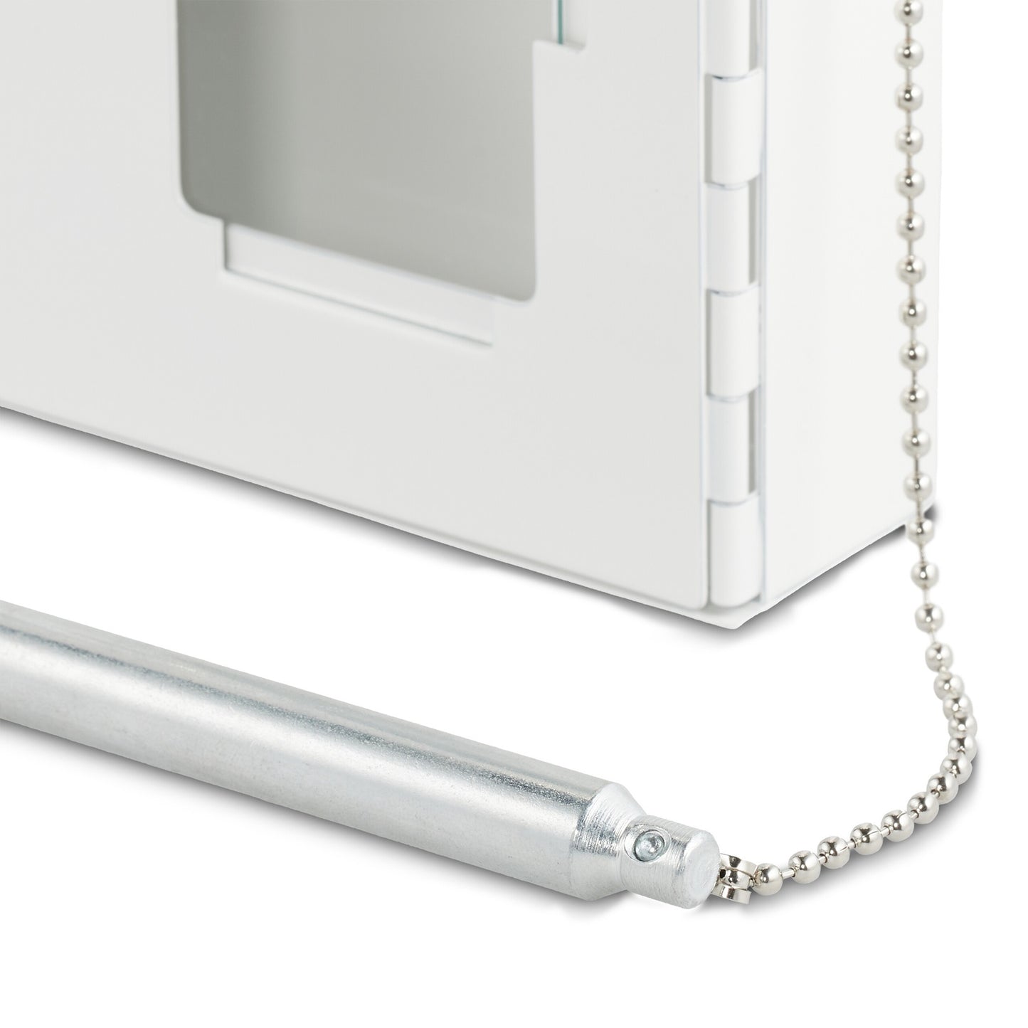 Emergency Key Box with Hammer – White, Wall-Mounted
