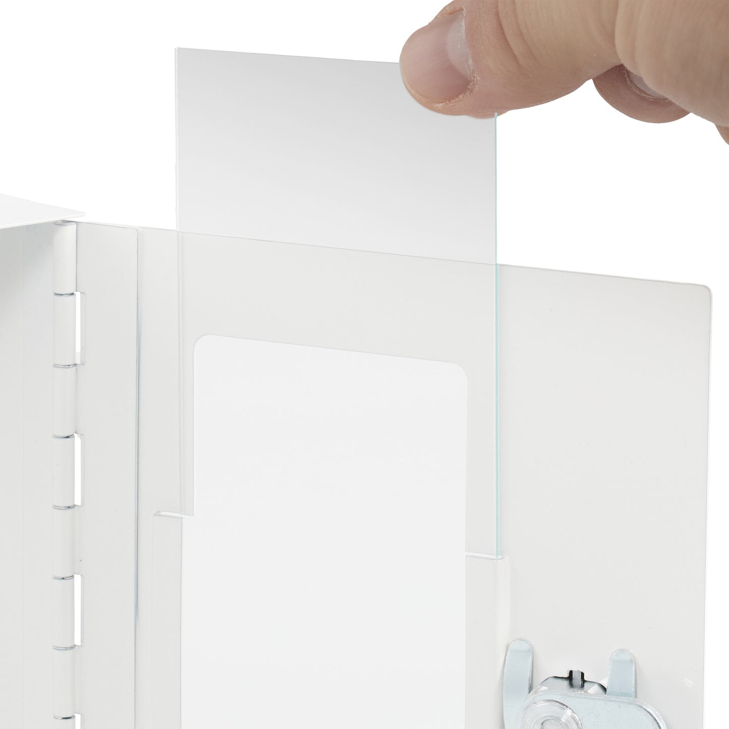 Emergency Key Box with Hammer – White, Wall-Mounted