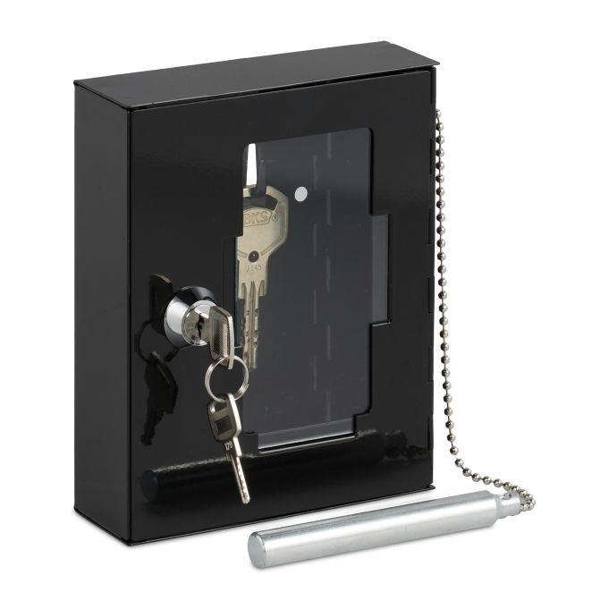 Emergency key box with flap