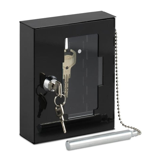 Emergency key box with flap