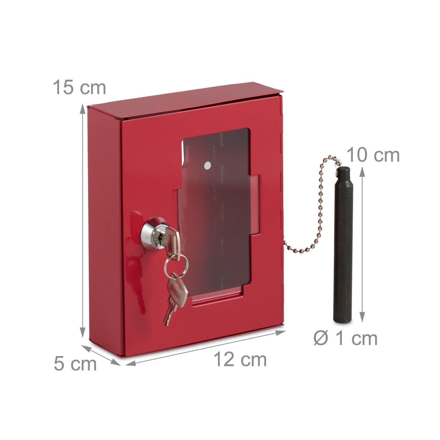 Emergency key box with flap