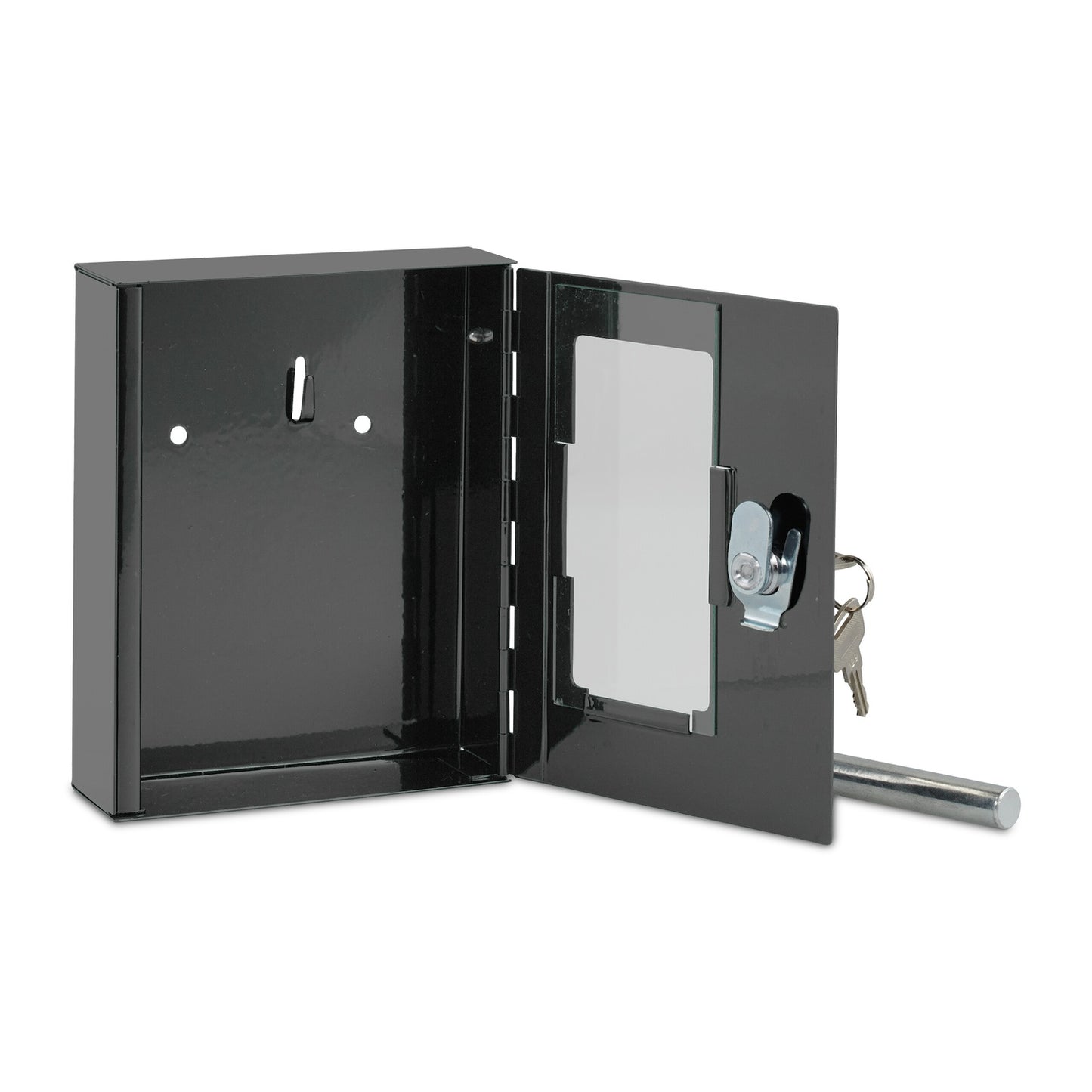 Emergency key box with flap