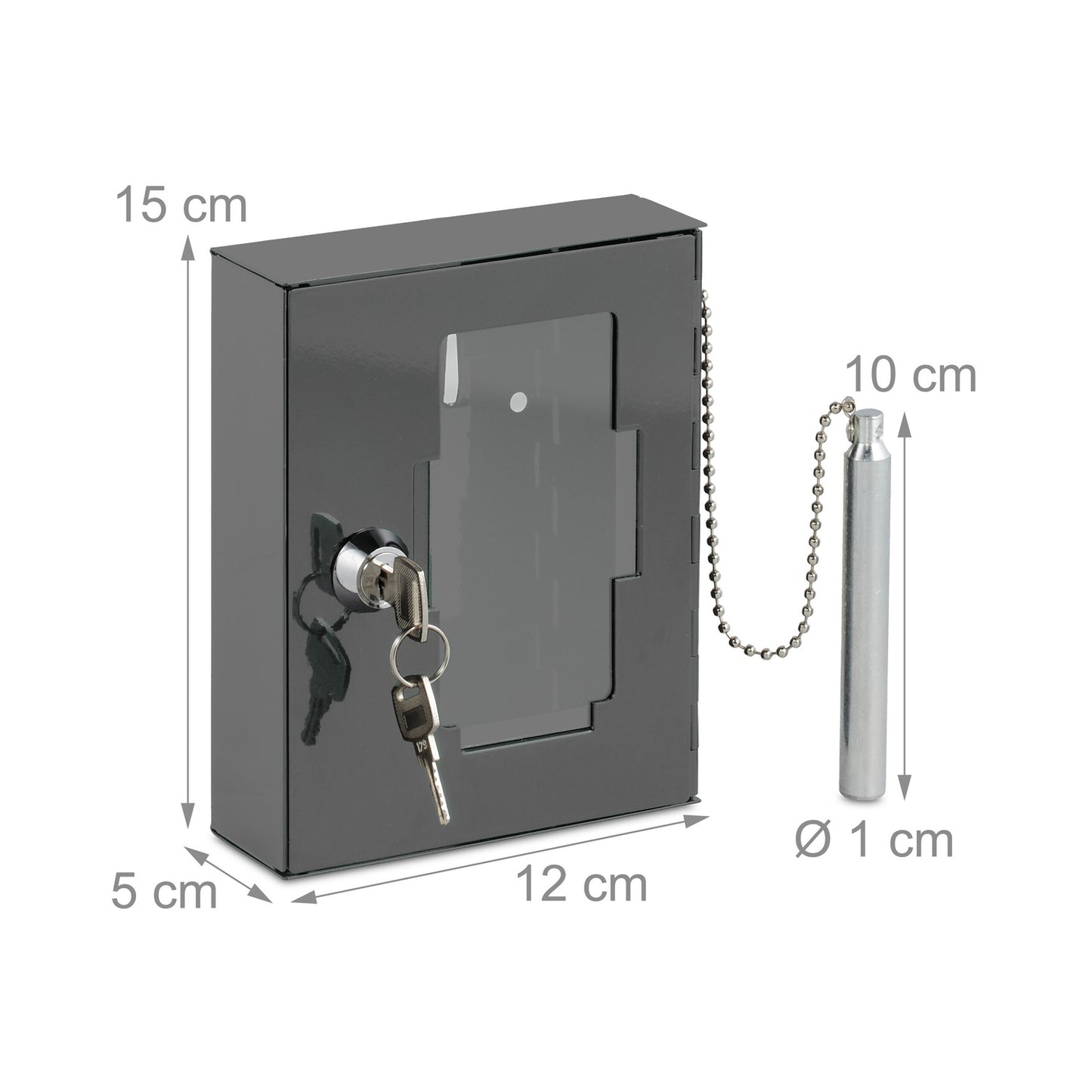 Emergency key box with flap