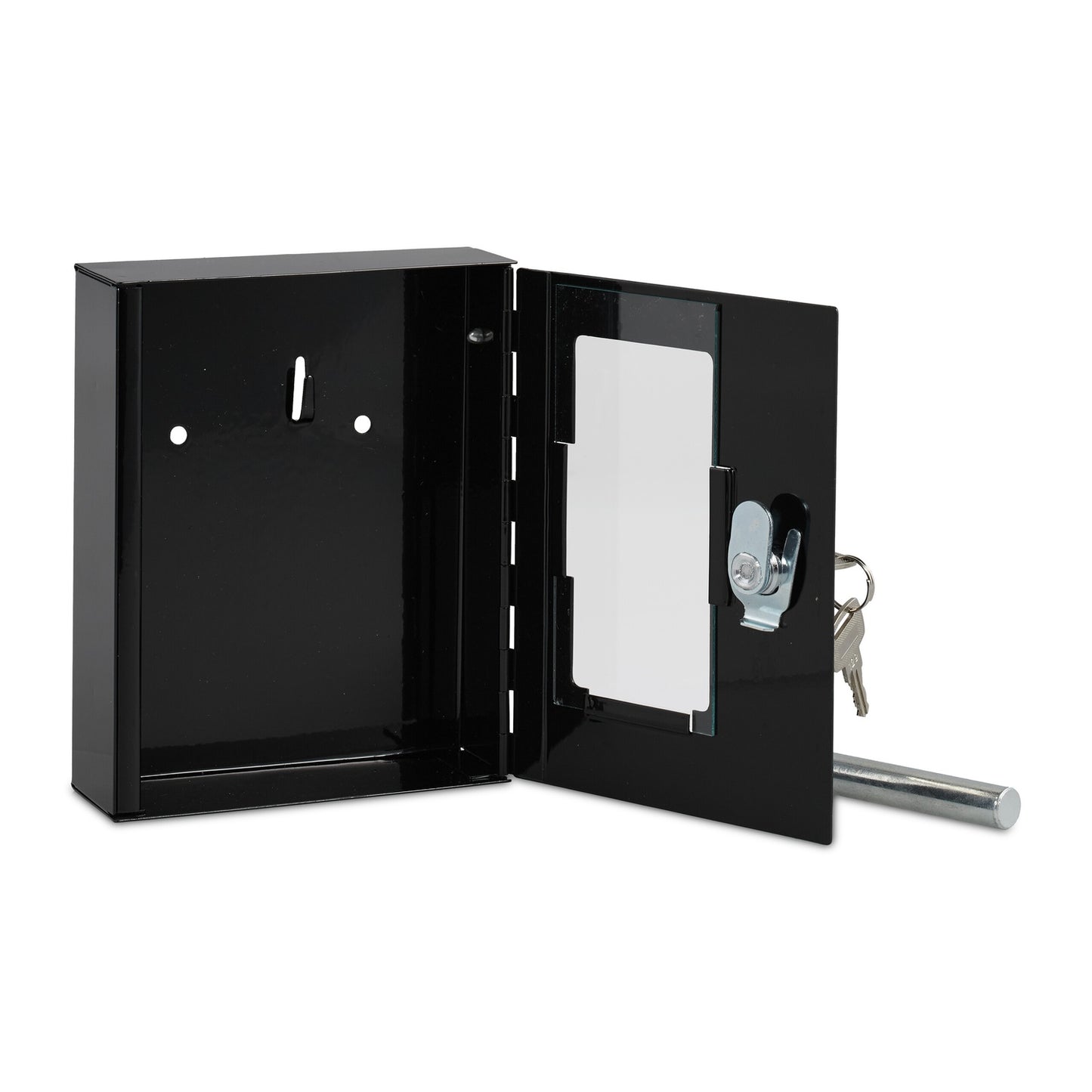 Emergency key box with flap