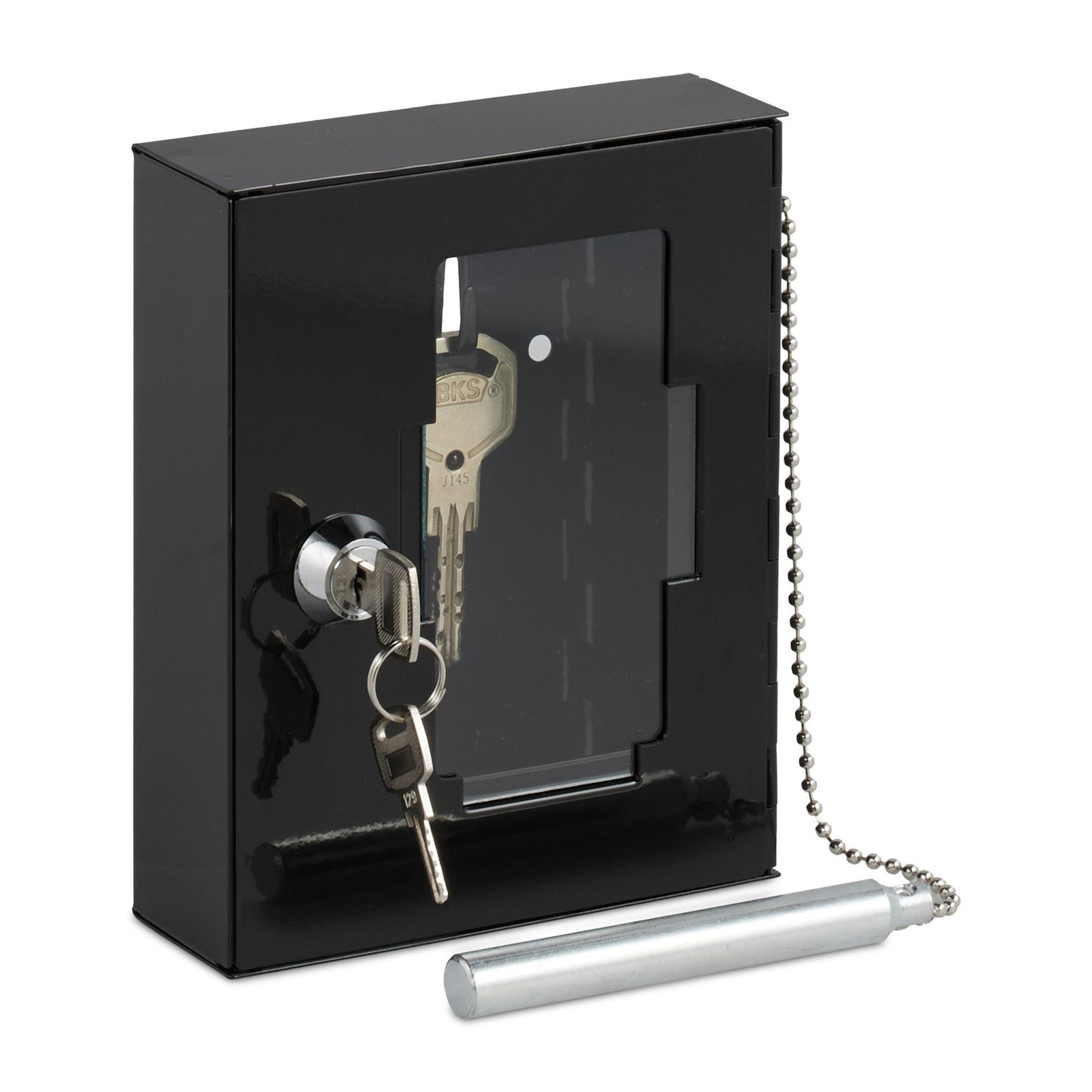 Emergency key box with flap