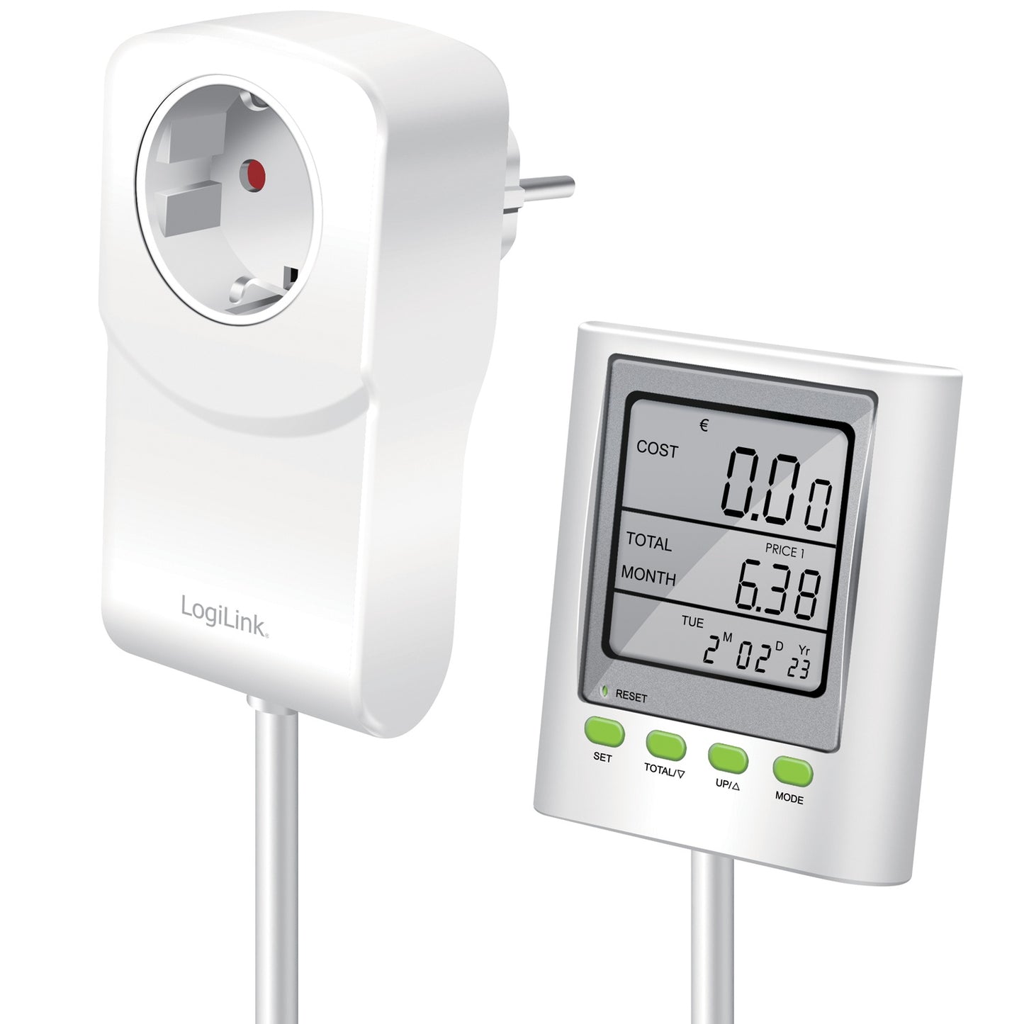 Energy meter with cost calculation External display