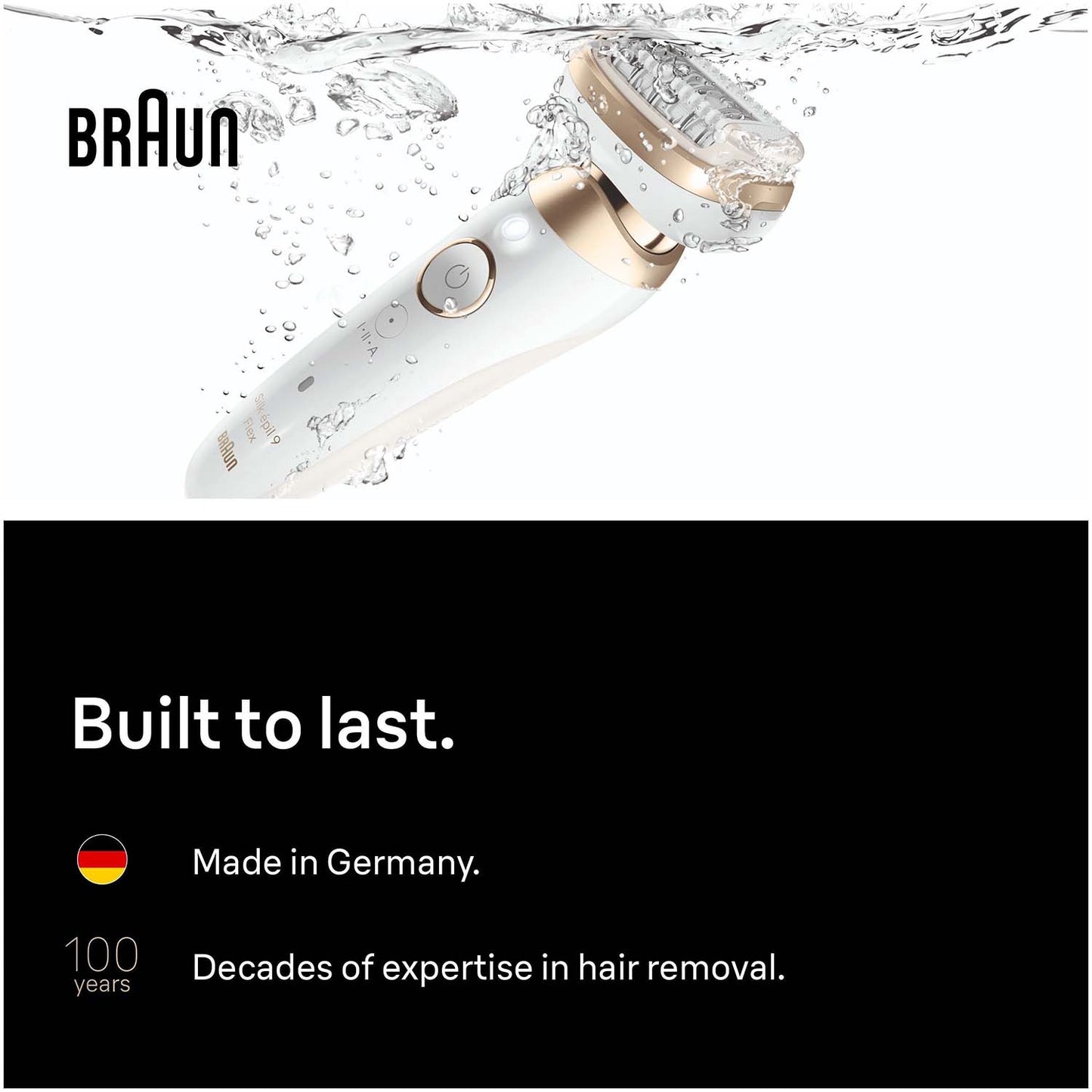 Epilator Wet & Dry, Long-Lasting Smooth Skin, Gold