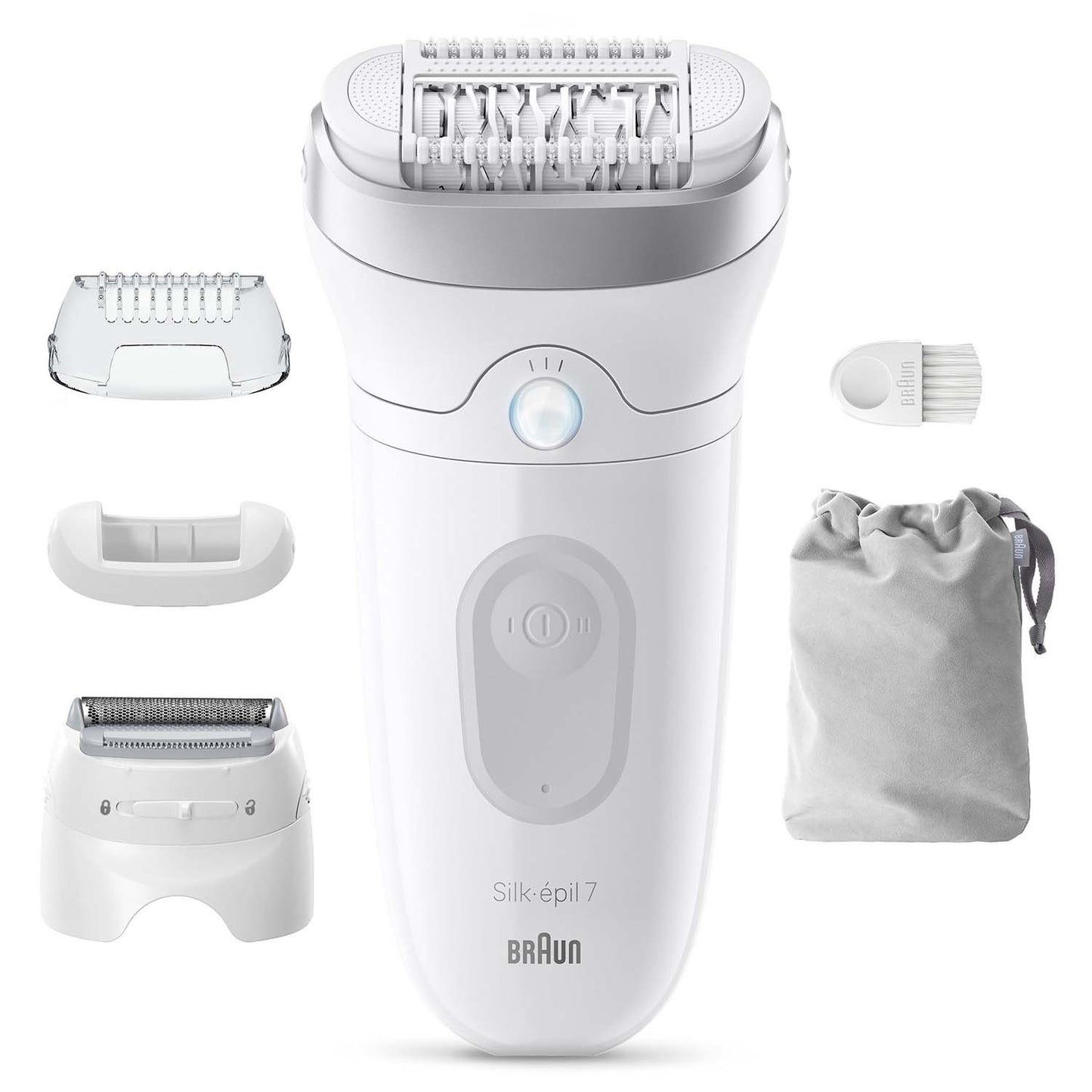 Epilator Wet & Dry, Long-Lasting Smooth Skin, Silver