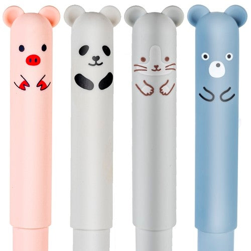 Erasable pen - animals 4 pcs.