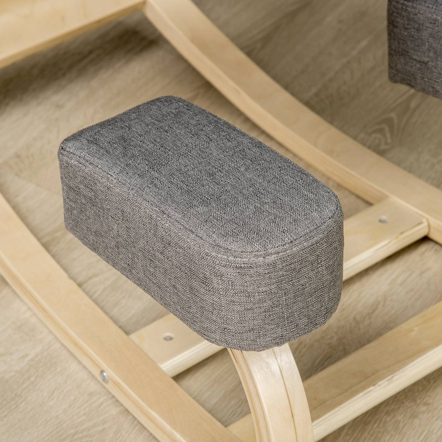 Ergonomic Kneeling Chair, Birch Wood, 120kg Capacity, Gray