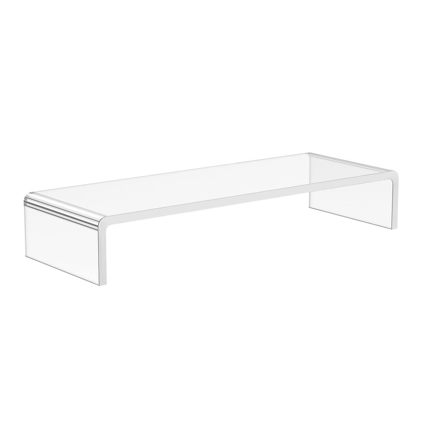 Ergonomic monitor stand in acrylic, Transparent, 53x19x9cm