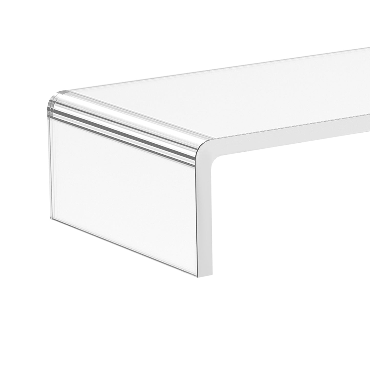 Ergonomic monitor stand in acrylic, Transparent, 53x19x9cm