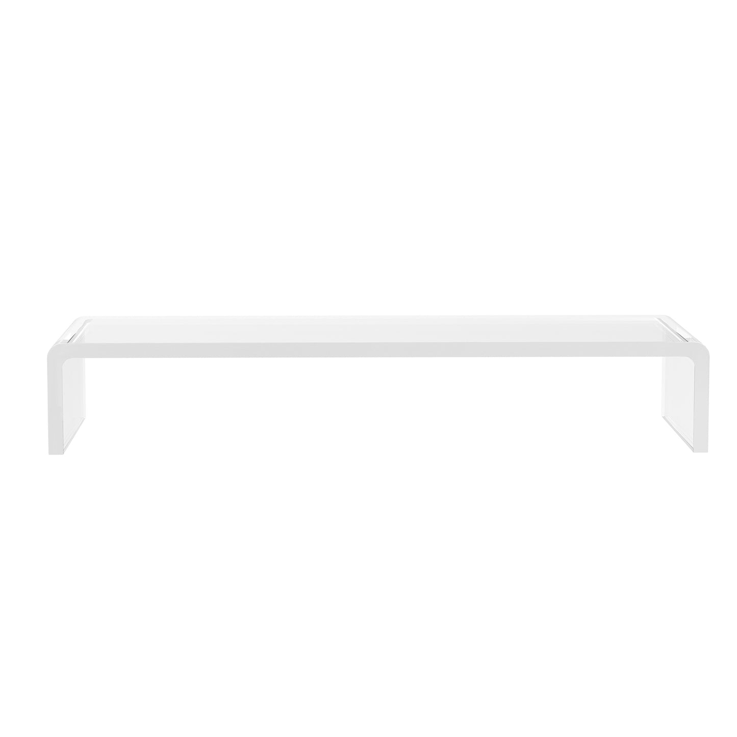 Ergonomic monitor stand in acrylic, Transparent, 53x19x9cm