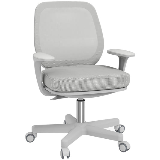 Ergonomic Office Chair, Adjustable Height, Grey, 360° Swivel