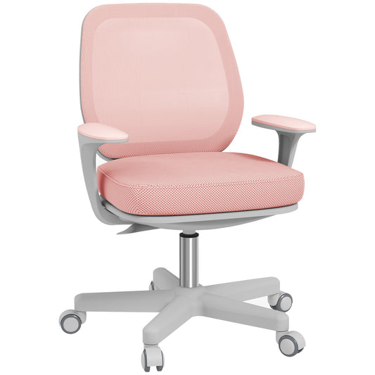 Ergonomic Office Chair, Adjustable Height, Pink, 360° Swivel