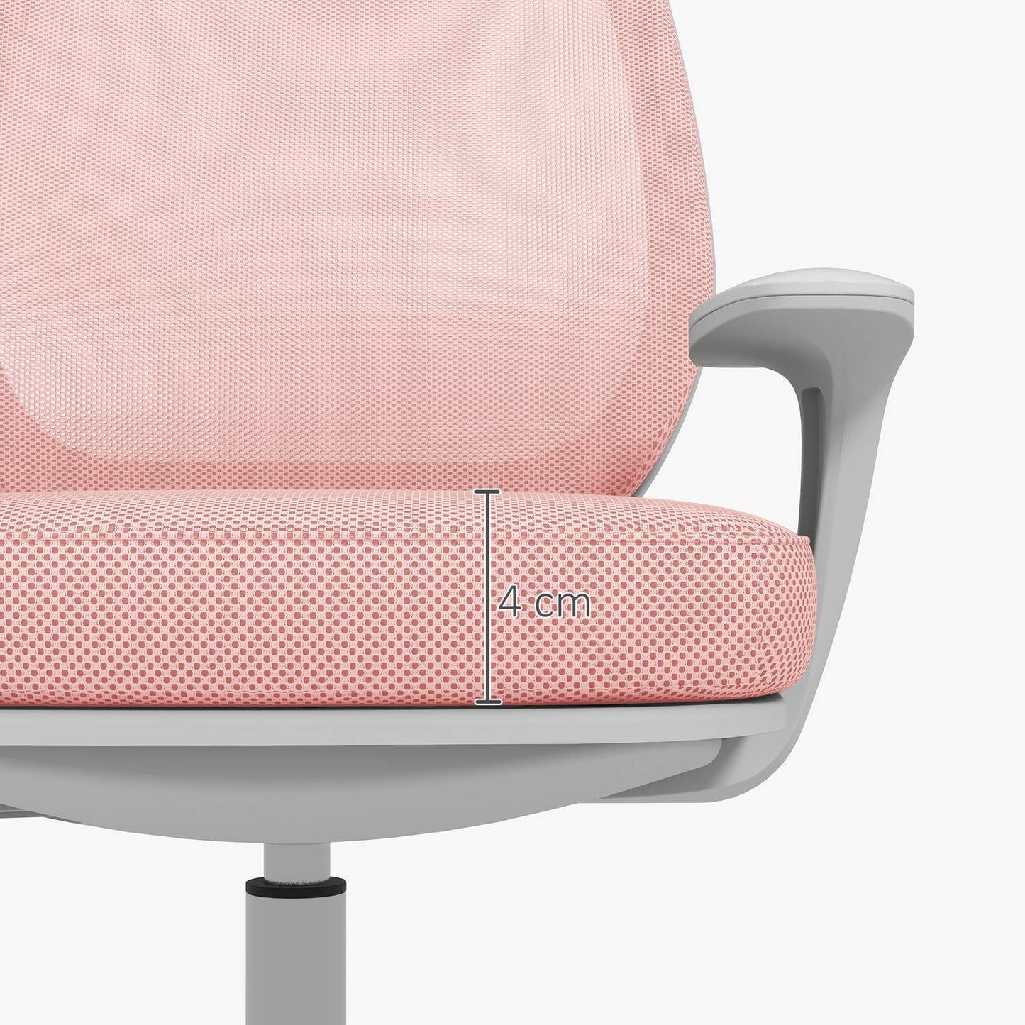 Ergonomic Office Chair, Adjustable Height, Pink, 360° Swivel