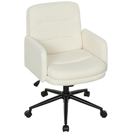 Ergonomic Office Chair, Fabric Cover, Adjustable, Cream