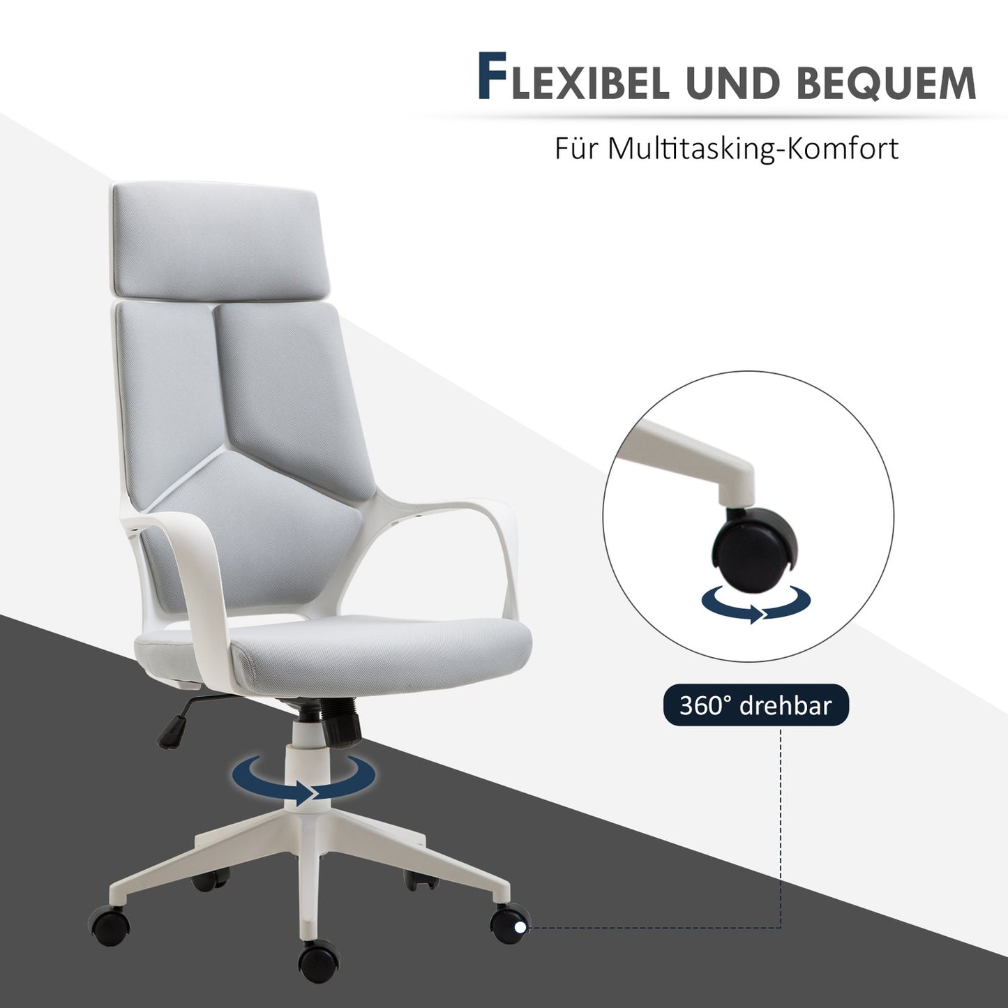 Ergonomic Office Chair, High Back, Adjustable Height