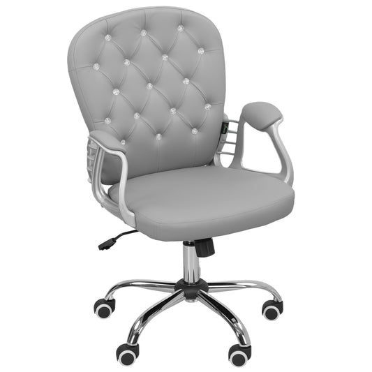Ergonomic Office Chair with Armrests, Light Grey, Adjustable