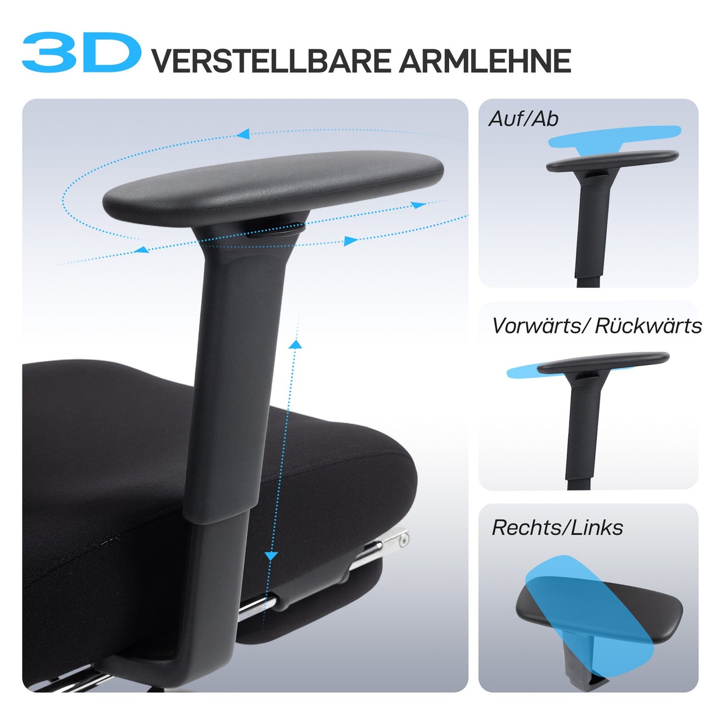 Ergonomic Office Chair with Mesh, Lumbar Support, Adjustable Headrest