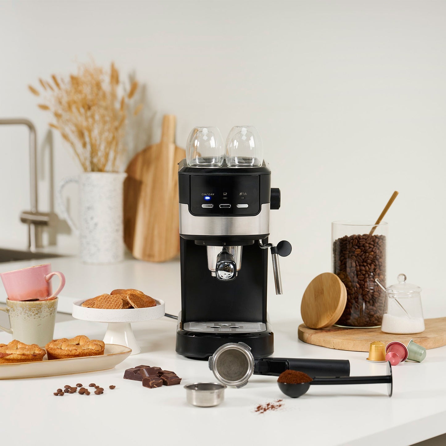 Espresso machine Manual CM-2278 incl. milk frother