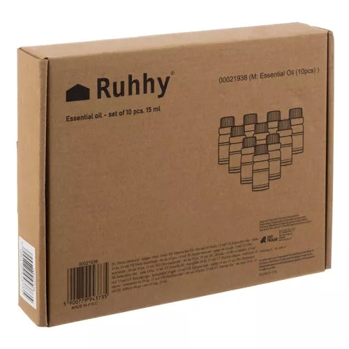 Essential oil - set of 10 pcs. 15ml Ruhhy 21938