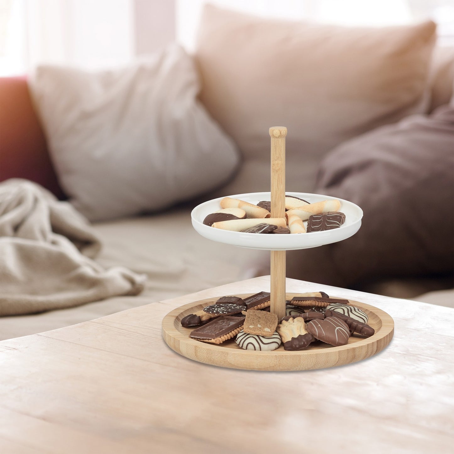 Etagere Bamboo and ceramics