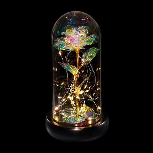 Eternal rose in a glass