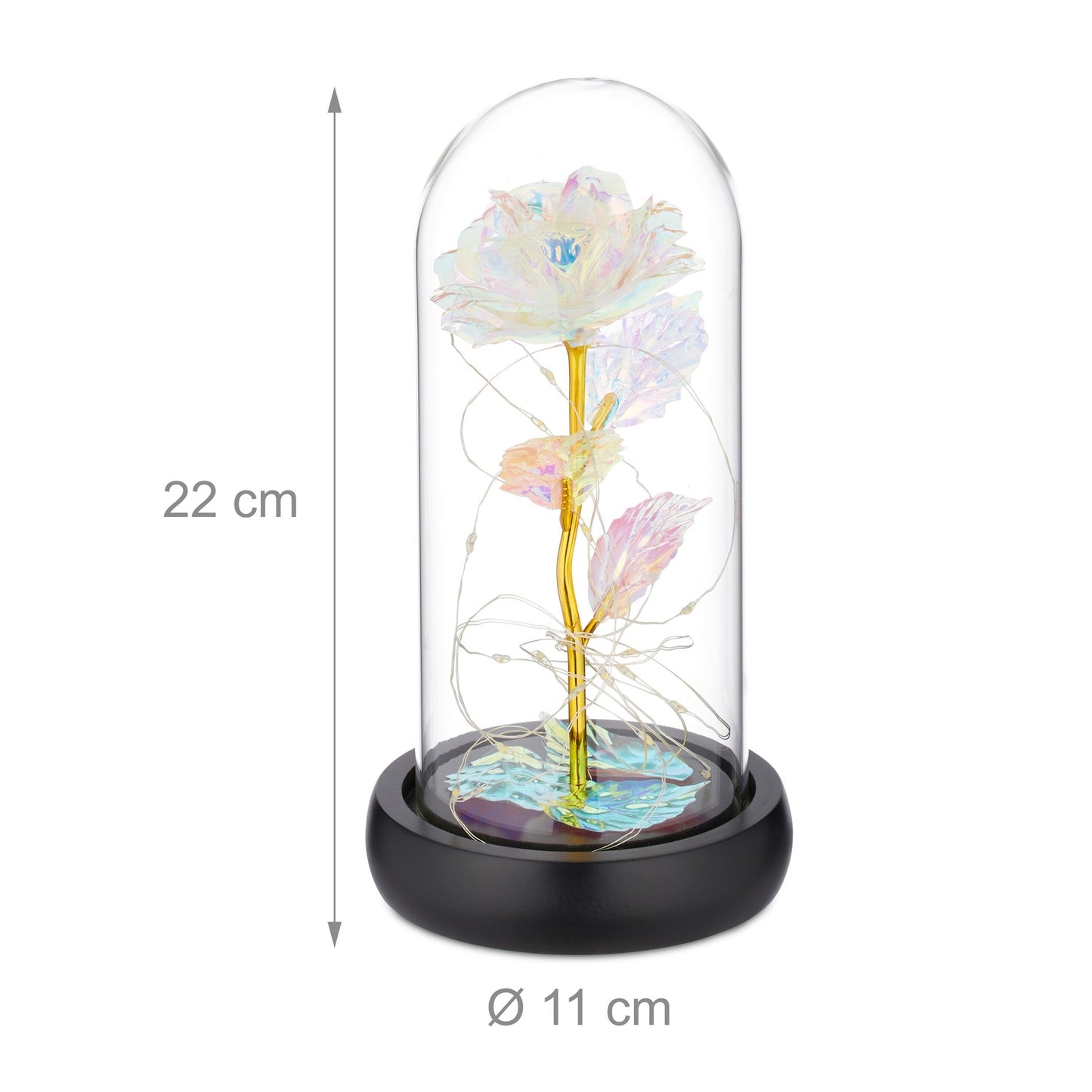 Eternal rose in a glass