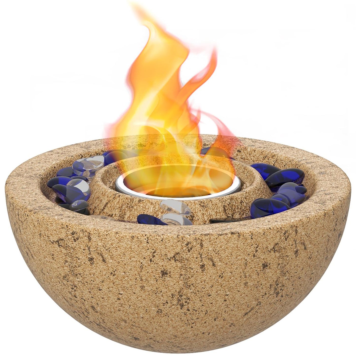 Ethanol spit bowl, 0.4L, stone look, heats up to 10m²