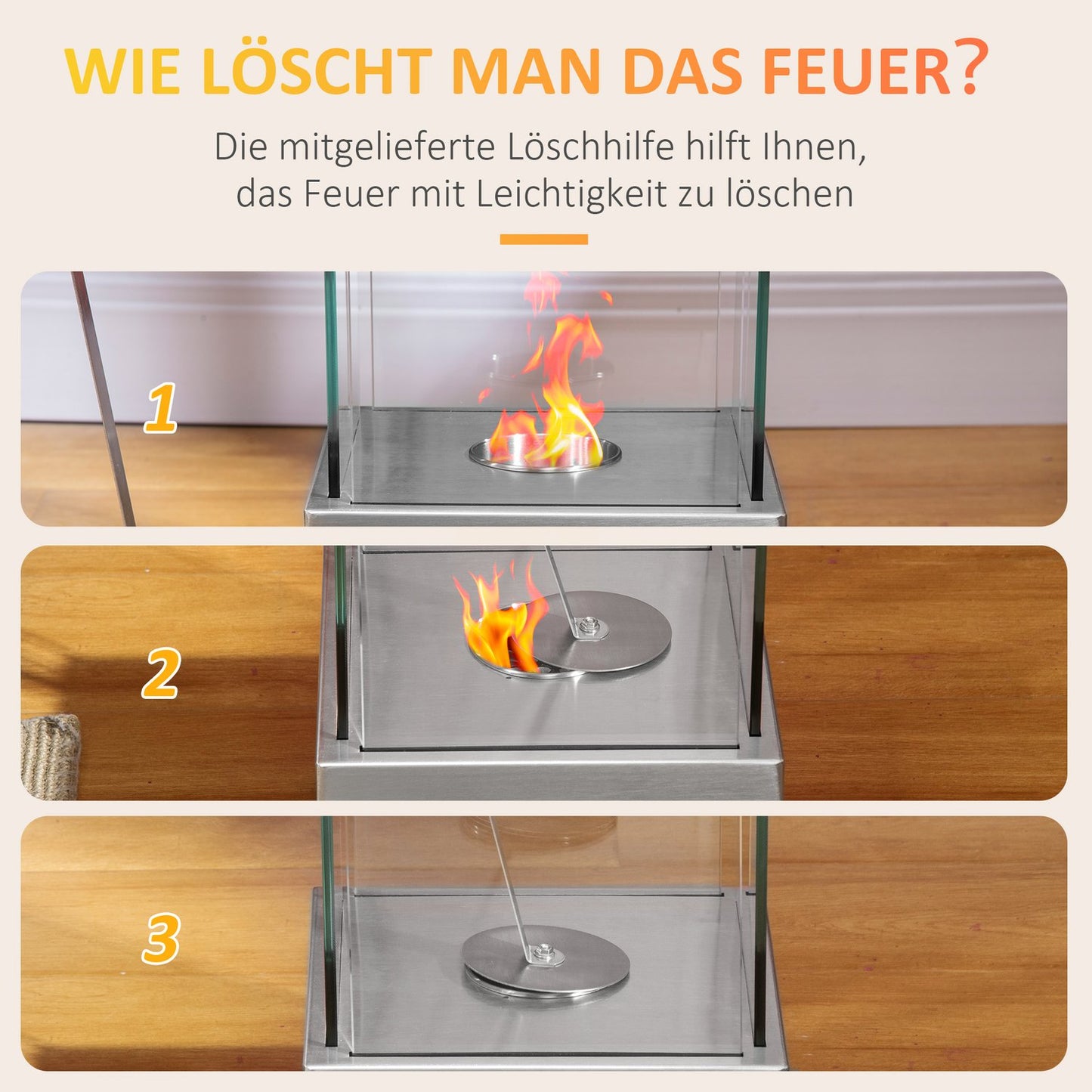 Ethanol Fireplace Burner, 0.4L, 2h Burner, Stainless steel