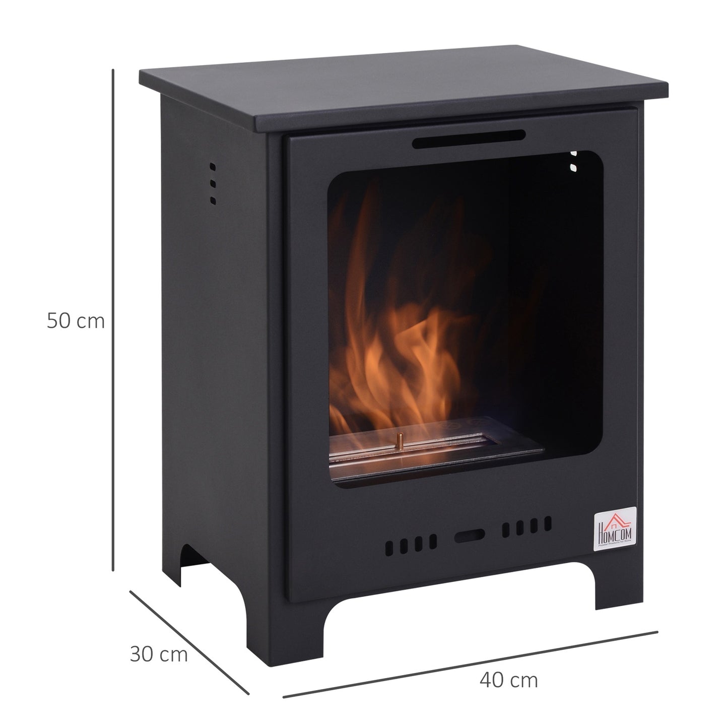 Fireplace with bioethanol - 0.9 l, 3 hours of burning, smoke-free