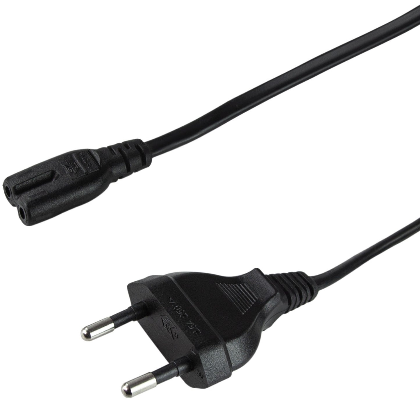 Euro Power Cable to C7, 5m, Black
