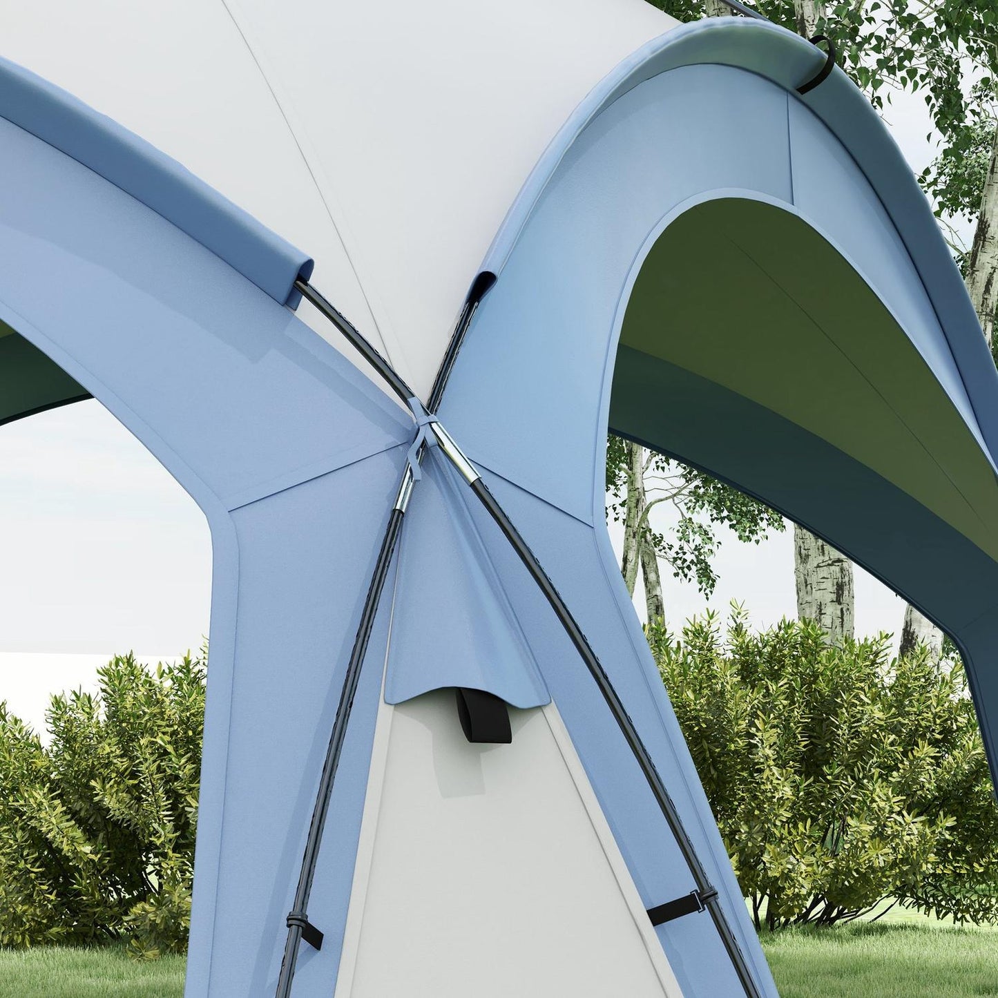 Gazebo 3.5x3.5 m with hook door, Water-repellent, Blue