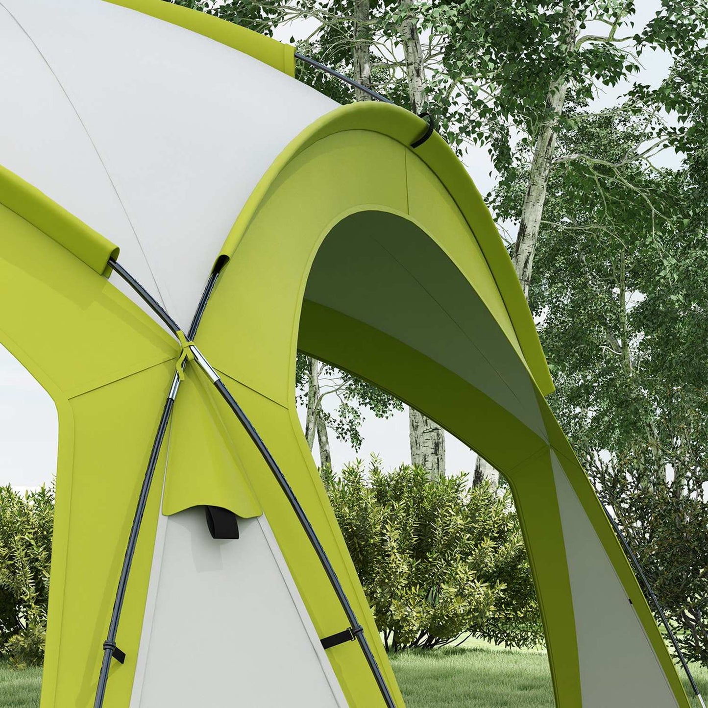 Water-repellent 3.5x3.5m garden shelter with sun protection